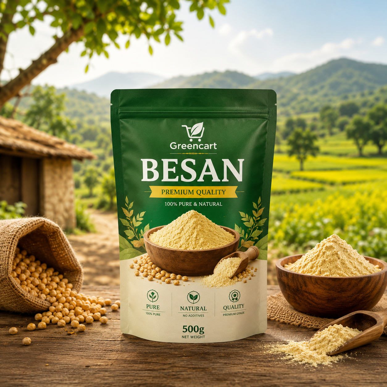 Greencart 100% Organic | Besan 500g